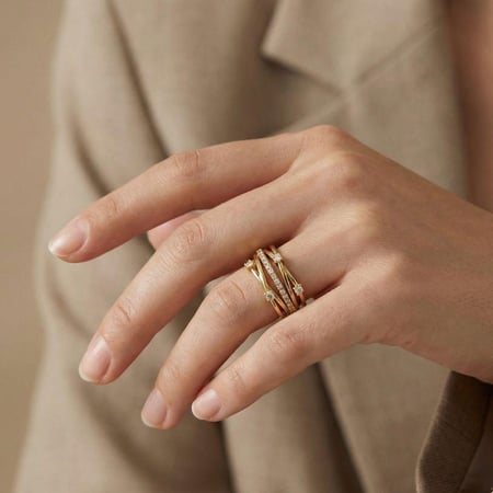 [R047] خاتم باللون الذهبي