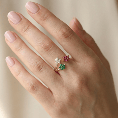 [R045] خاتم مطلي بالذهب