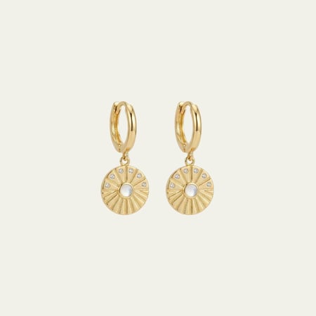 [E002] حلق من الفضة مطلي بالذهب