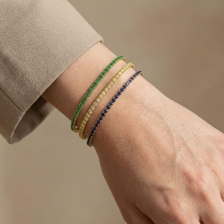[B015] اسوارة تنس بألوان مطلية ذهب