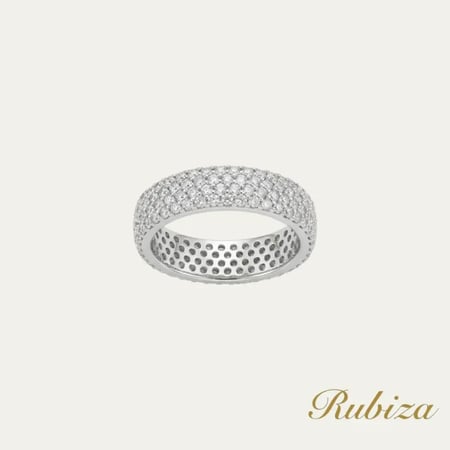 [RJ012] خاتم فضة مرصع بالزركون