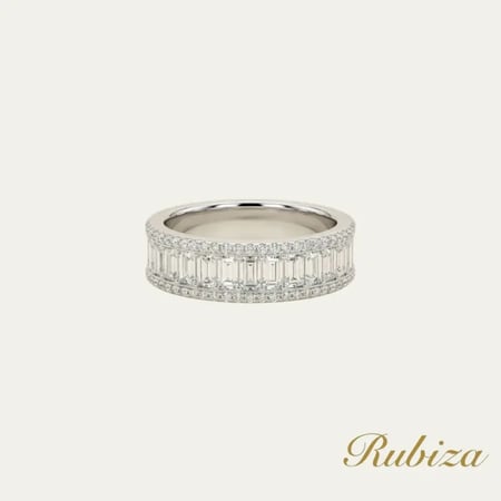 [RJ013] خاتم فضة فاخر مزين بحجر الزركون