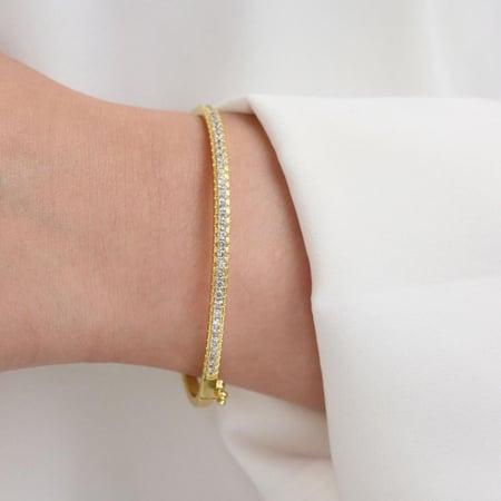[B024] اسوارة Bangle مطلية بالذهب