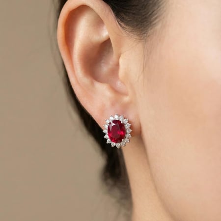 [E001] حلق بيضاوي مطلي بالذهب