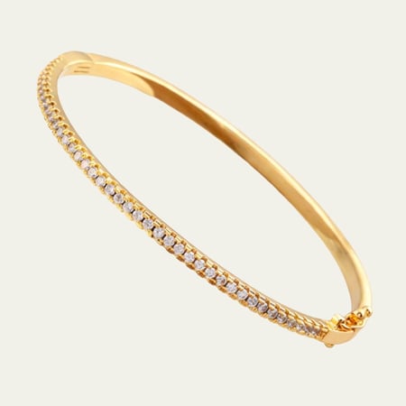 [B024] اسوارة Bangle مطلية بالذهب