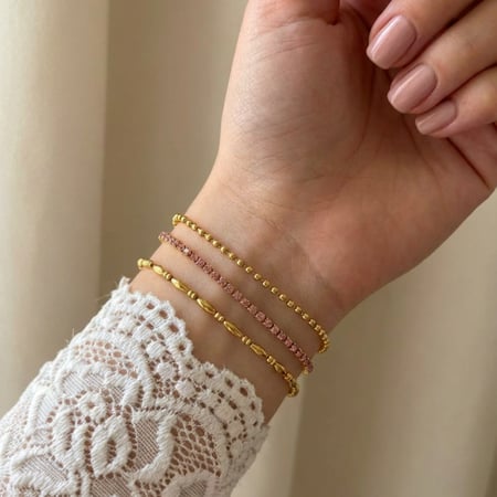 مجموعة اساور ذهبية B034+B035