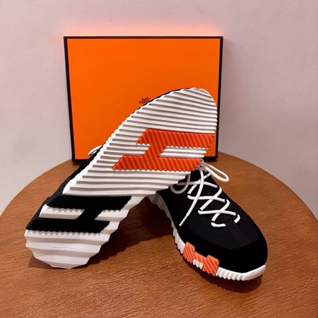 حذاء هيرميس باونس سنيكرز أسود Hermès Bounce Sneaker
