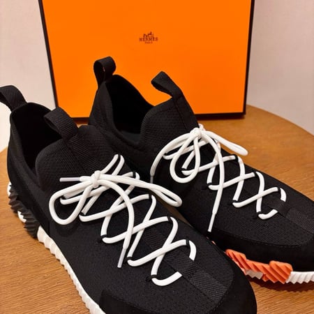 حذاء هيرميس باونس سنيكرز أسود Hermès Bounce Sneaker