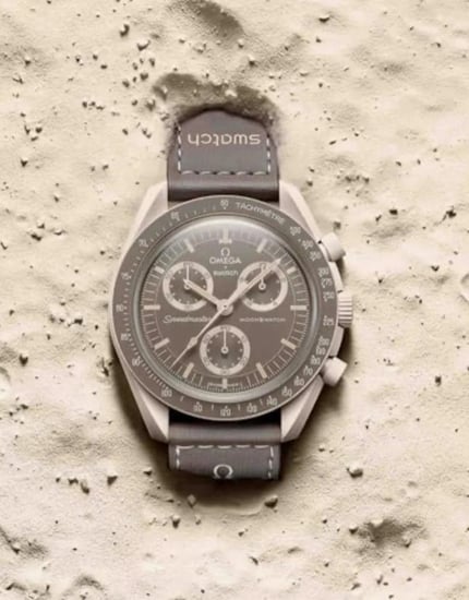 ساعة اوميغا سواتش زيتي فاتح