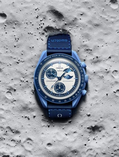 ساعة اوميغا سواتش الكحلي