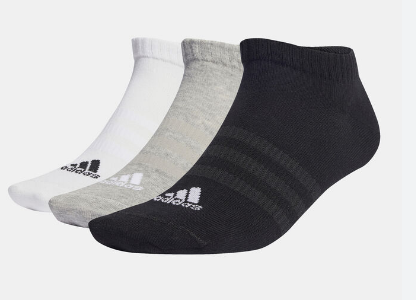 طقم شراريب اديداس - adidas 3-Stripes No-Show Socks 3 Pairs