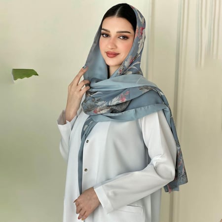 طرحة دبل فيس  ازرق