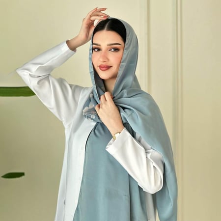 طرحة دبل فيس  ازرق