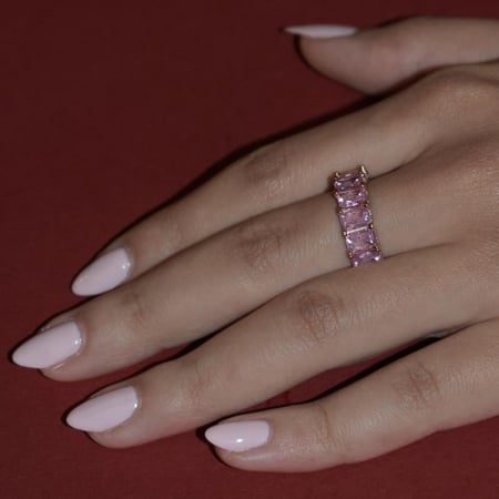 Rosegold and pink ring