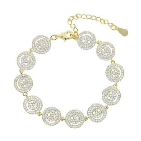Shiny smile faces bracelet