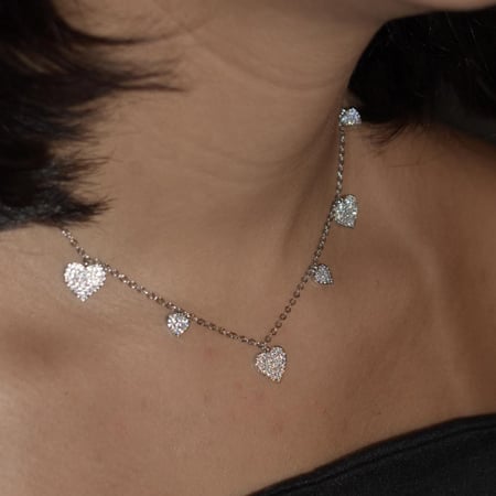 Multiple heart necklace