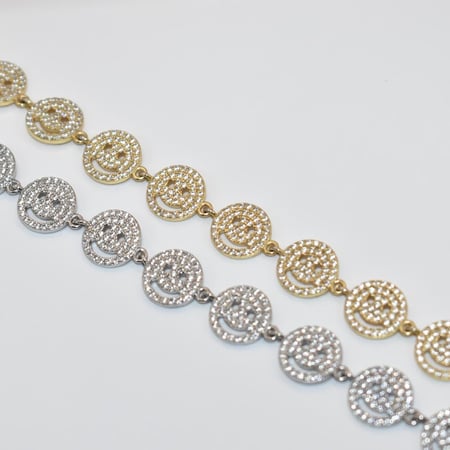 Shiny smile faces bracelet
