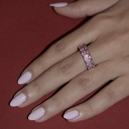 Rosegold and pink ring