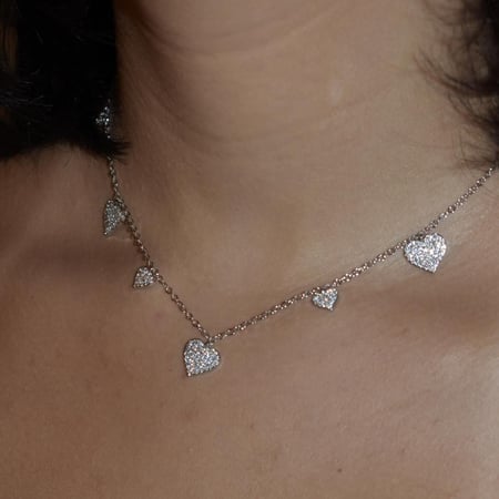 Multiple heart necklace