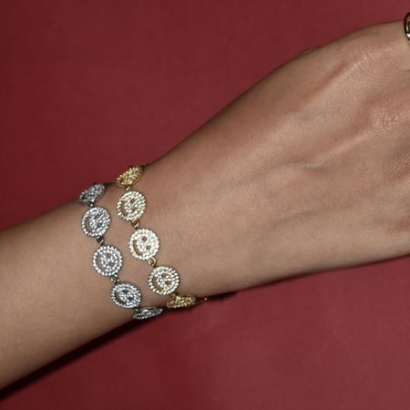 Shiny smile faces bracelet