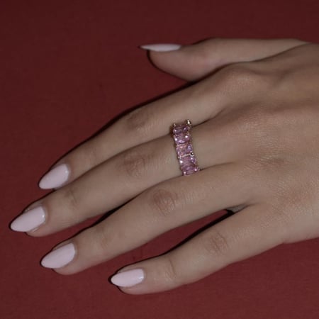 Rosegold and pink ring