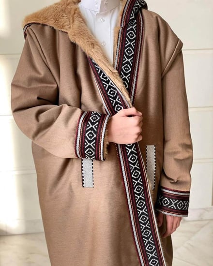 فروة سدو رجالية شتوية مع فرو وقبعة