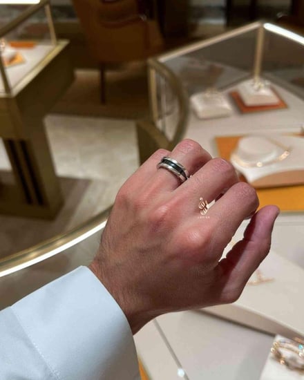 دبلة رجالي بولغاري فضه مع اسود