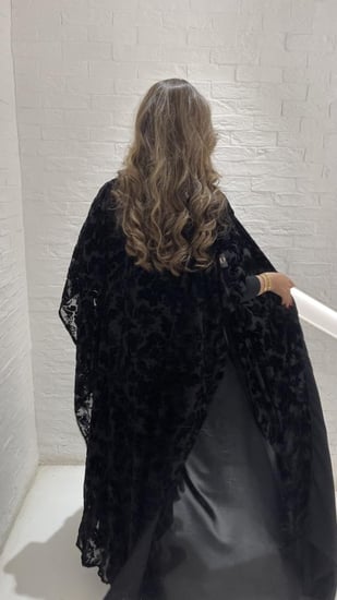 مخمل شيفون مع كريب ثقيل