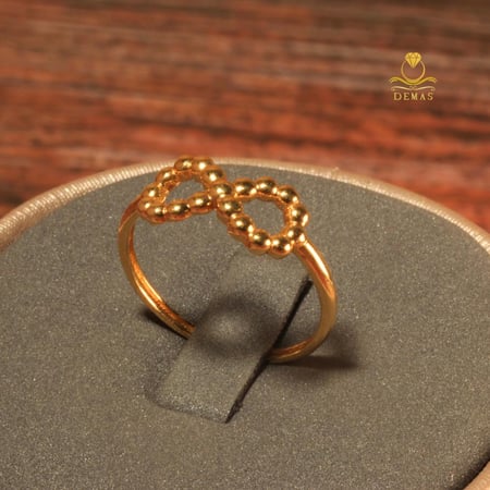 خاتم ذهب تصميم انفينيتي عيار 18