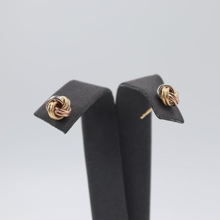 حلق مزدوج 3 ألوان عيار 18