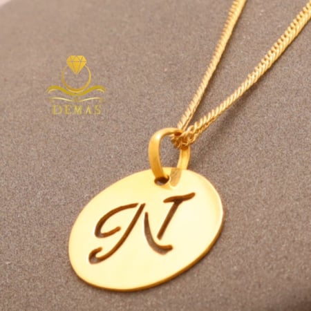 قلادة حرفك عيار 18 إيطالي