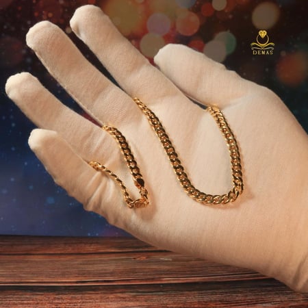 سلسلة جنزير ذهب صافي عيار 18