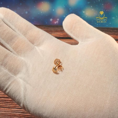 حلق ذهب موني كاتشر عيار 18