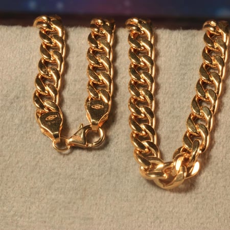 سلسلة جنزير ذهب صافي عيار 18