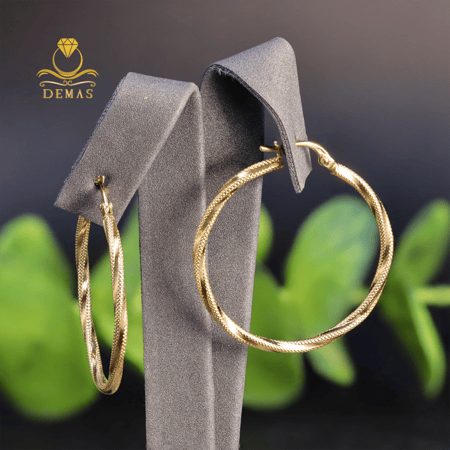 حلق دائري عيار 18 إيطالي