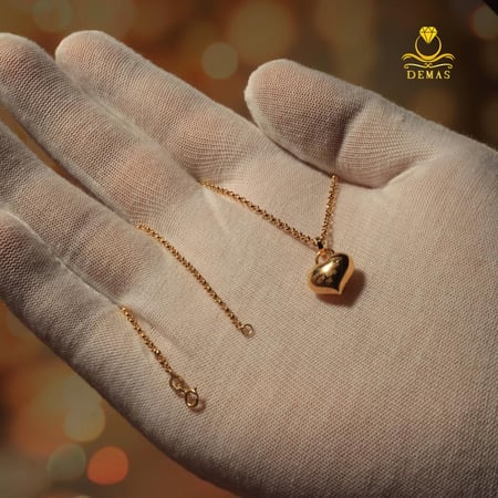 قلادة ذهب قلب تصميم تيفاني عيار 18
