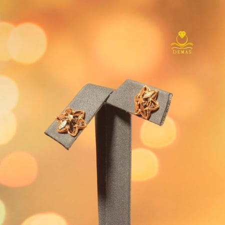 حلق ذهب تصميم نجمة البحر عيار 21