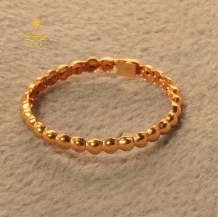 خاتم ذهب تصميم كرات ناعم عيار 18