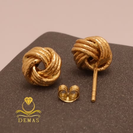 حلق مزدوج عيار18 إيطالي