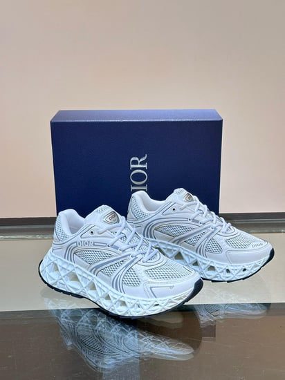 Dior 3D Fusion Sneaker – White Edition ماستر كوالتي