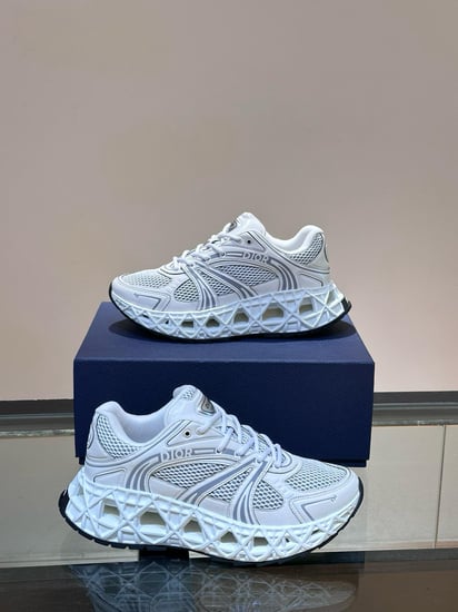 Dior 3D Fusion Sneaker – White Edition ماستر كوالتي