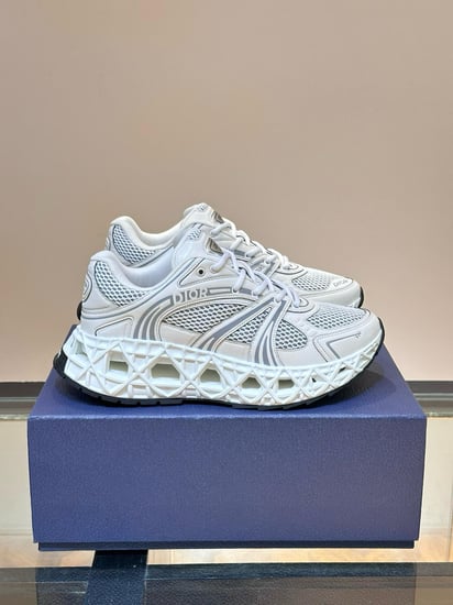 Dior 3D Fusion Sneaker – White Edition ماستر كوالتي