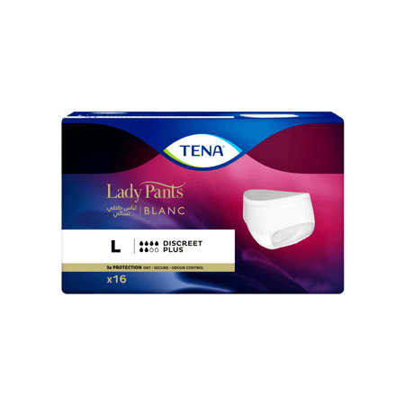 تينا بانت بلس للسيدات 16 قطعة-TENA LADY PANTS DISC PLUS L 16