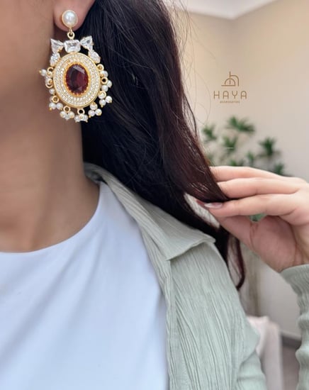 حلق مشغول يدويا فاخر .. مطلي
