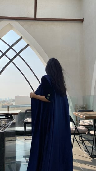 عباية مخمل كحلي - 109