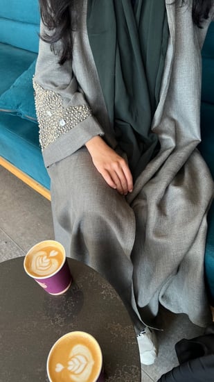 عباية صوف مع تطريز - 118