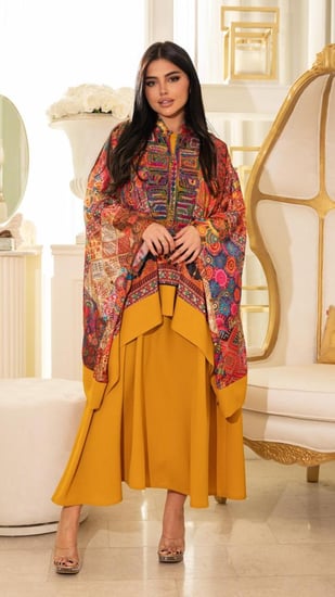 جلابية مطرزة قطعتين