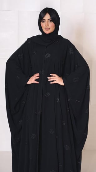 عباية بشت شيفون مطرزة