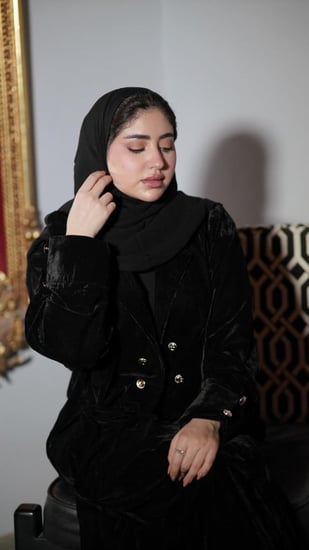 عباية شتوية رسمية مخمل