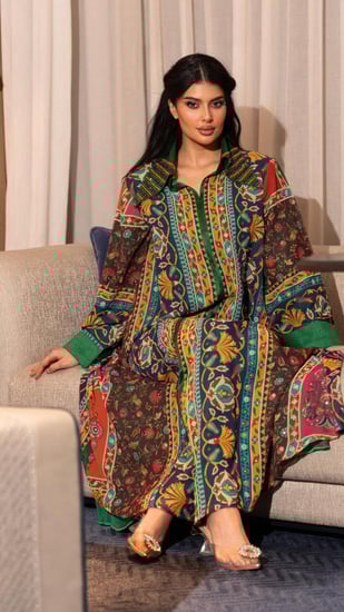 جلابية شيفون ملونة